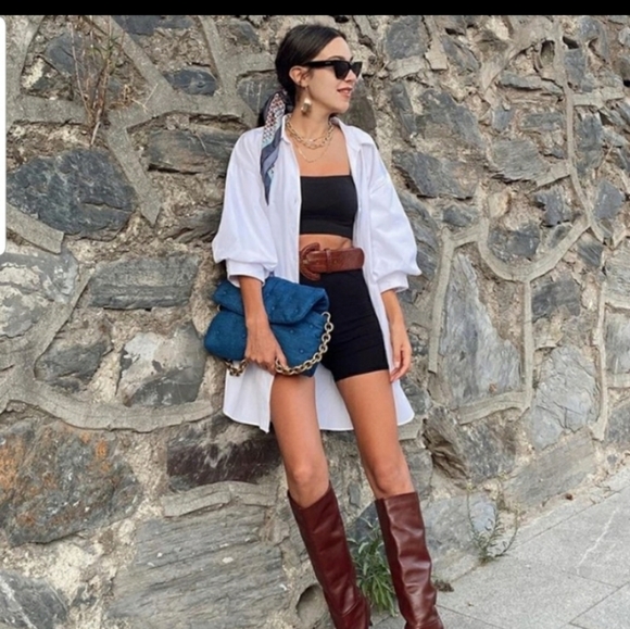 Zara quilted Denim crossbody bag - Picture 3 of 7